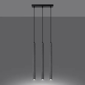 Sollux SL.1272 - Csillár zsinóron PASTELO 3xG9/8W/230V beton