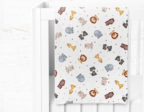 Fehér muszlin gyerek takaró 75x100 cm Zoo – Mijolnir