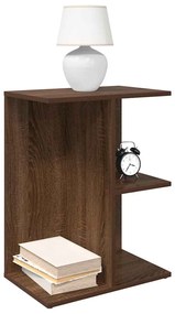 Éjjeliszekrény barna tölgyfa 46,5x29x61 cm gépi forgácsolt fa