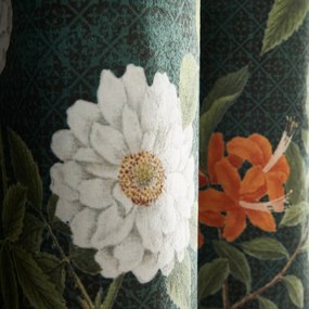 Zöld bársony függöny szett 2 db-os 168x183 cm Arcadia Floral – RHS