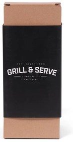 GRILL AND SERVE alacsony derék kötény ökobőr, fekete