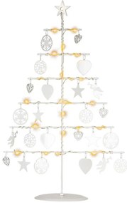 NEXOS Karácsonyi fém díszfa 25 LED meleg fehér fehér