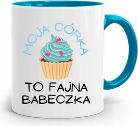 Kék Bögre A Lányának Egy Vagány Muffin Ajándék fényképes nyomtatással