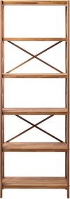 Natúr színű tölgyfa polcos állvány 70x198 cm X-Shelf – Unique Furniture