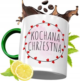 Zöld Bögre Keresztelőre Születésnapi Ajándék fényképes nyomattal