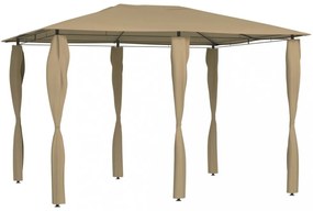 tópszínű pavilon oszlop takarókkal 3 x 4 x 2,6 m 160 g/m²