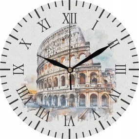 Dekoratív falióra Róma Colosseum vászon hatású 35 cm