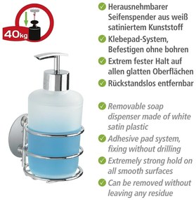 Szürke öntapadós rozsdamentes acél fürdőszobai kiegészítő szett Turbo-Loc – Wenko