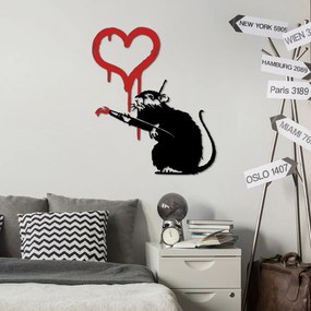 Banksy fém fali dekoráció, 60×70 cm