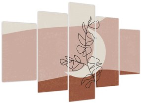 Kép - Boho levelek N⁰2 (150x105 cm)