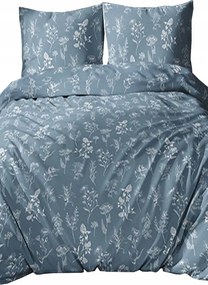 Pamut szatén ágyneműhuzat 140x200+70x90 Natura kék 5080B