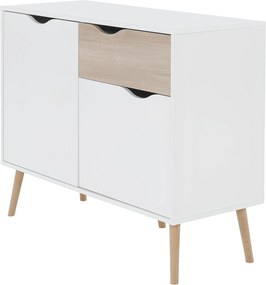 komód, tölgy sonoma/fehér, OSLO 75387