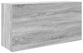 szürke sonoma szerelt fa fali fürdőszobaszekrény 80x25x40 cm