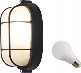 Led Alumínium Lámpa Fekete fali lámpa IP44 E27 fekete Zwy