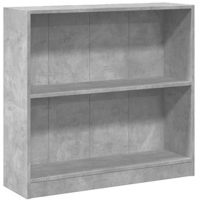 betonszürke forgácslap könyvespolc 80 x 24 x 75 cm