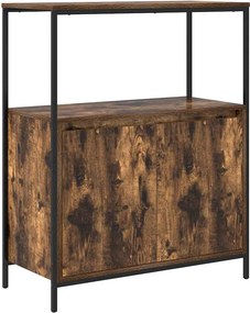 vidaXL füstölt tölgy fürdőszobaszekrény polcokkal 76,5x35x95 cm