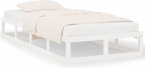 vidaXL fehér tömör fa ágykeret 100x200 cm