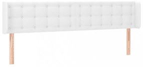fehér műbőr LED-es fejtámla 203x16x78/88 cm