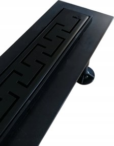 Lineáris zuhanyfolyóka 60 cm Abs alacsony beépítés M03B Fekete