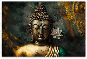 Gario Vászonkép Arany Buddha egy absztrakt háttér Méret: 120 x 80 cm