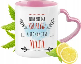 Mai Bögre Rózsaszín Szív Alakú Füllel Kávé Ajándék