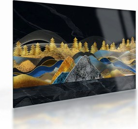 Kép - zlaté hory (üvegen) (70x50 cm)
