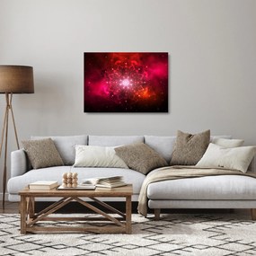 Piros absztrakció képe (üvegen) (70x50 cm)