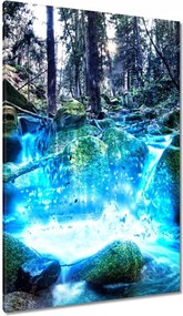 Vászonkép 80x120 Vízesés a folyón Hegyek Sziklák