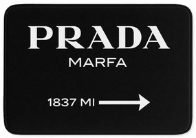 Fekete bársony fürdőszobai kilépő 60x100 cm Prada – Mila Home
