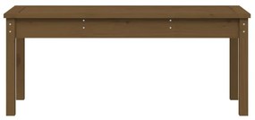 mézbarna tömör fenyőfa kerti pad 109x44x45 cm