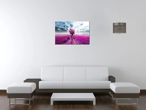 Gario Vászonkép Fa a lila mezon Méret: 40 x 100 cm