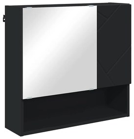 Fürdőszoba bútor szett 2 pcs Fekete 61 x 35 x 64 cm Faanyag