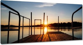 Vászonkép 115x55 Naplemente híd