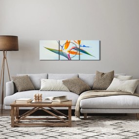 Virág képe (órával) (90x30 cm)