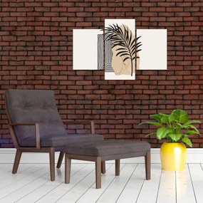 Kép - Absztrakció trópusi levelekkel N⁰3 (90x60 cm)