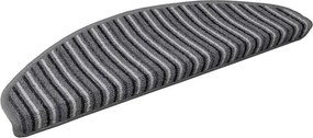 vidaXL Öntapadós lépcsőszőnyegek 15 pcs Szürke 65 x 21 x 4 cm