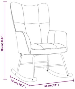 világoszöld bársony hintaszék