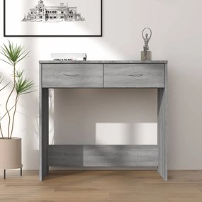 Szürke sonoma színű szerelt fa íróasztal 80x40x75 cm