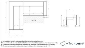 Világosszürke kinyitható-tárolóhelyes sarokkanapé (bal oldali-L alakú) Classy Sophie – Miuform