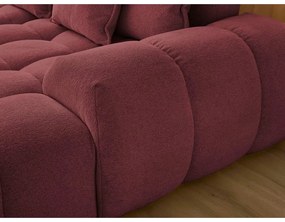 Borvörös zsenília kinyitható-tárolóhelyes sarokkanapé (bal oldali-U alakú) Everest – Bobochic Paris