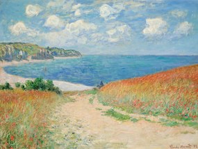 Festmény reprodukció Path in the Wheat Fields at Pourville - Claude Monet, (40 x 30 cm)