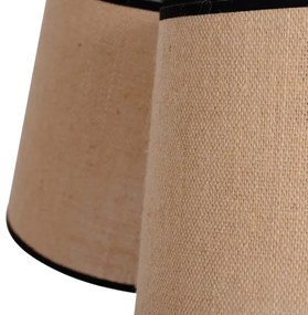 Duolla - Csillár zsinóron ROSSA 3xE27/15W/230V átm. 75 cm barna/fekete