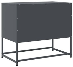 antracitszürke acél TV-szekrény 68,5x39x60,5 cm