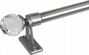 Mini Függönykarnis kristályokkal Globe 60 cm Szétnyitható 80 cm-ig ezüst Nikkel