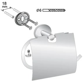 Erga NEKED, toalettpapír tartó burkolattal, króm, ERG-01179