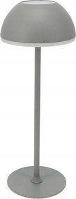 Fém Asztali Lámpa Szürke 30X10X10CM, Állítható Fényerővel És Újratölthető Akkumulátorral