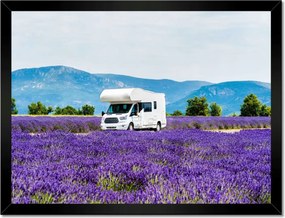 Poszterek keretben 40x30 Lakókocsi a levendulamezők között