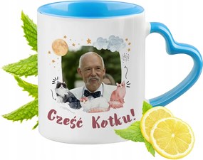 Janusz Corwin-Mikke Kék Bögre Szív Alakú Füllel Ajándék