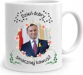 Andrzej Duda Elnök Bögre Ízletes Kávé Nyomtatott Mintával