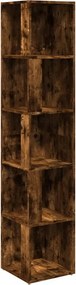 vidaXL füstös tölgy színű szerelt fa sarokszekrény 33x33x164,5 cm